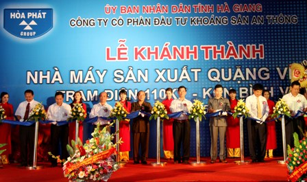 Vietnam’s largest iron ore pellet mill inaugurated